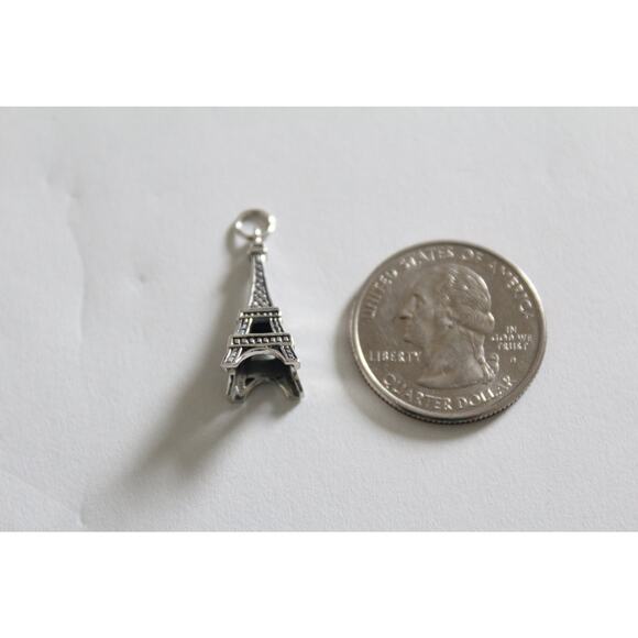 Sterling Silver Eiffel Tower Charm, Paris Eiffel Tower Charm - Picture 4 of 4